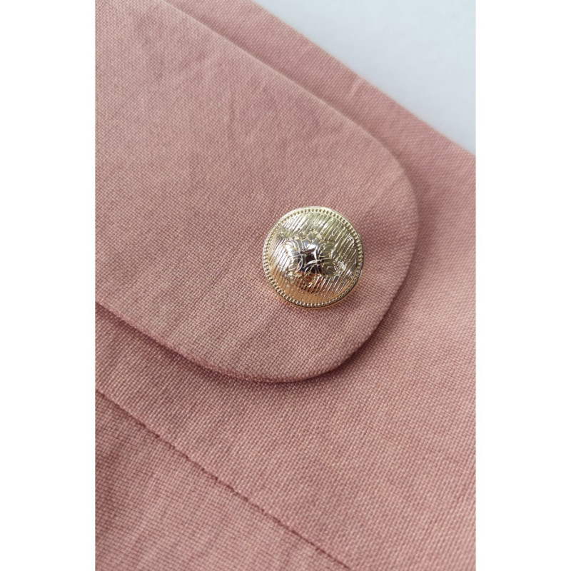 B265 Spódnica z wysokim stanem - różowa