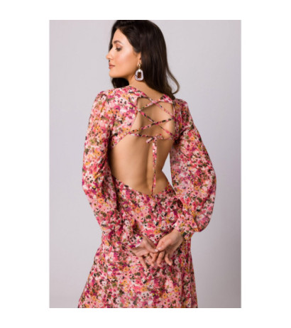 K165 Sukienka szyfonowa z odkrytymi plecami - model 1