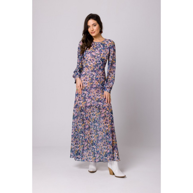 K165 Sukienka szyfonowa z odkrytymi plecami - model 2