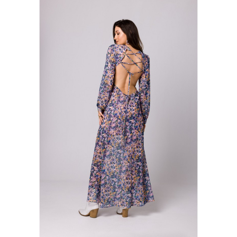 K165 Sukienka szyfonowa z odkrytymi plecami - model 2