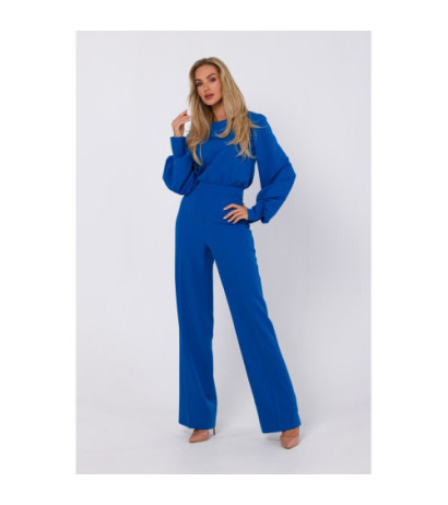 M754 Kombinezon z ozdobnymi rękawami - niebieski