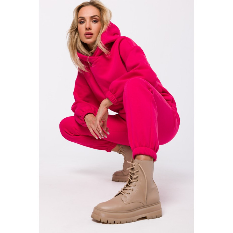 M759 Bluza z kapturem - malinowa