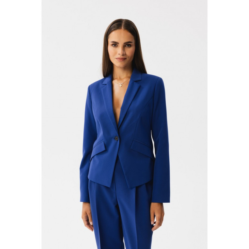 S353 Krótka marynarka - chabrowa