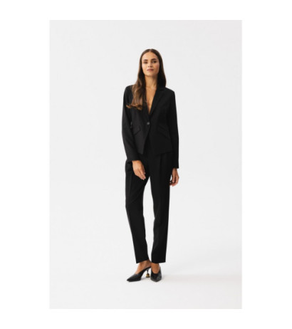 S356 Spodnie z wysokim stanem - czarne