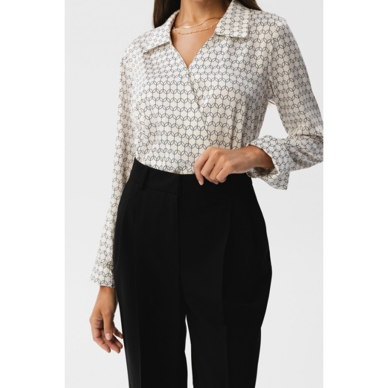 S356 Spodnie z wysokim stanem - czarne