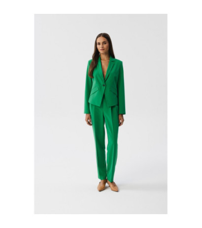 S356 Spodnie z wysokim stanem - soczysty zielony