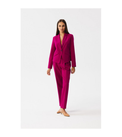 S356 Spodnie z wysokim stanem - śliwkowe