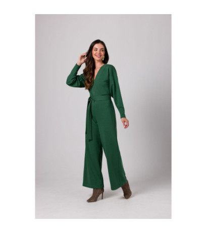 B272 Kombinezon z dekoltem - trawiasty