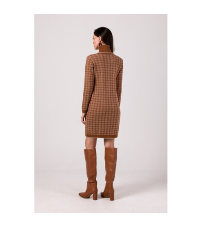 BK103 Sukienka z golfem - ruda