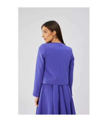 S368 Krótka marynarka bez zapięcia - fioletowa