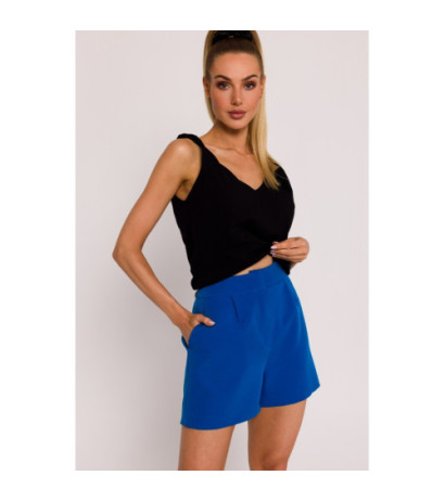 M775 Szorty z zakładkami - niebieskie