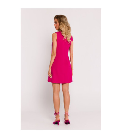 M778 Sukienka bez rękawów z wycięciami na bokach - fuksja