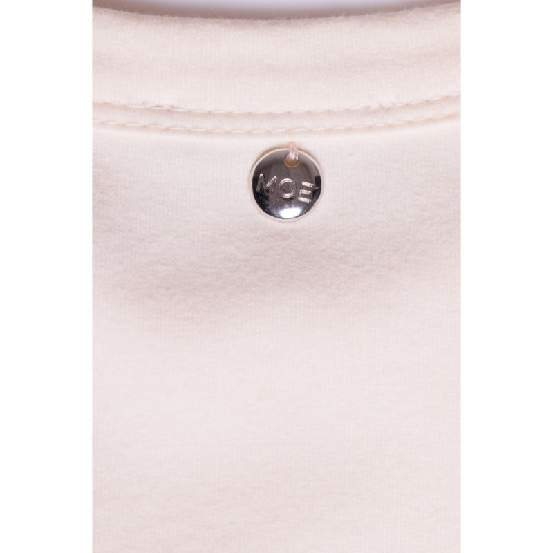 M787 Sukienka z wycięciem na nogę - śmietankowa