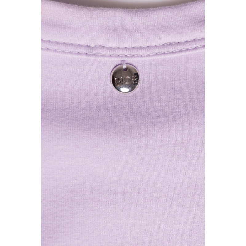 M790 Sukienka maxi z poduszkami na ramionach - fiołkowa