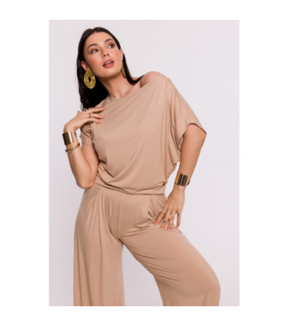B287 Bluzka wiskozowa nietoperz - cappuccino