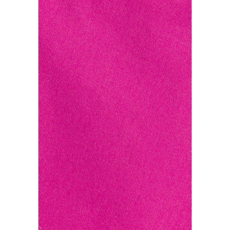 M803 Sukienka z przeszyciami i bufiastymi rękawami - różowa