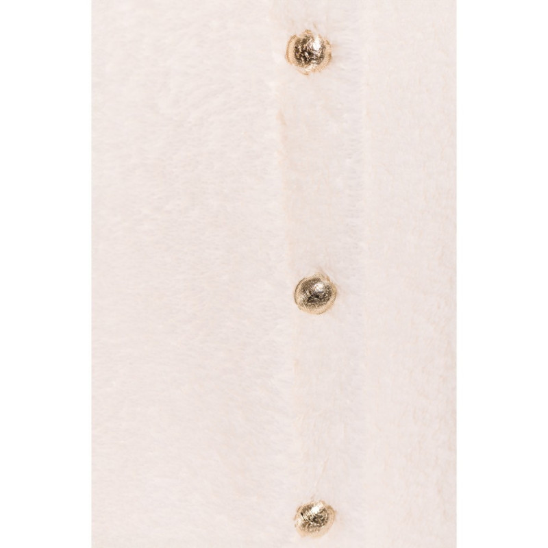 M807 Blezer z dzianiny typu miś - ecru