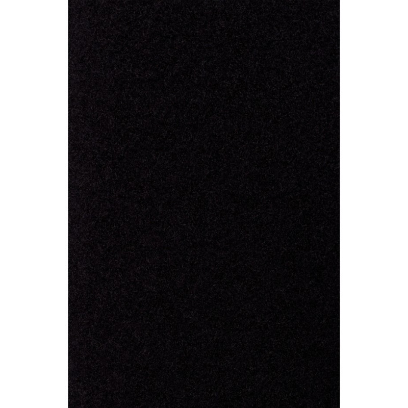 M808 Krótki płaszcz z włosem - czarny