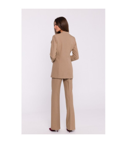 S370 Marynarka z kwiatkiem - beżowa