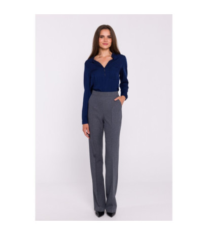 S371 Spodnie rozszerzane na dole - szare