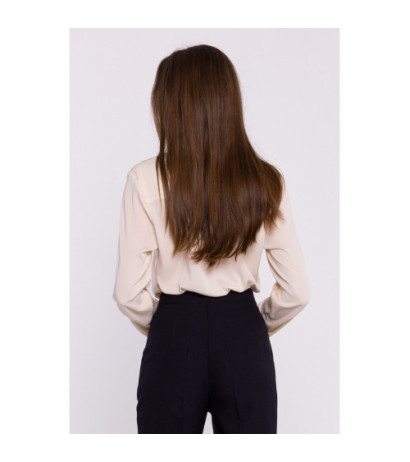 S375 Bluzka z długimi rękawami - beżowa