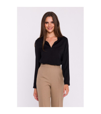 S375 Bluzka z długimi rękawami - czarna