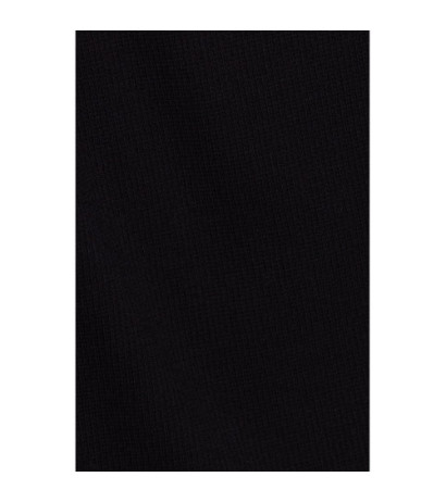 M821 Sukienka prążkowana z poszerzonymi rękawami - czarna