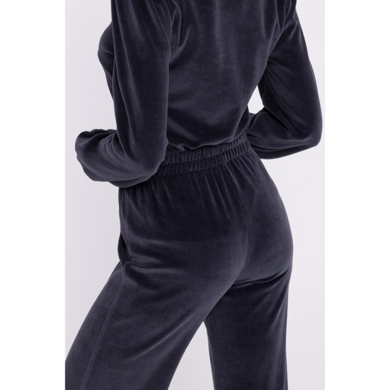 M830 Welurowe spodnie - grafitowe