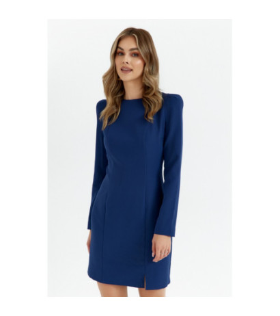 M755 Sukienka z modelującymi przeszyciami - granatowa