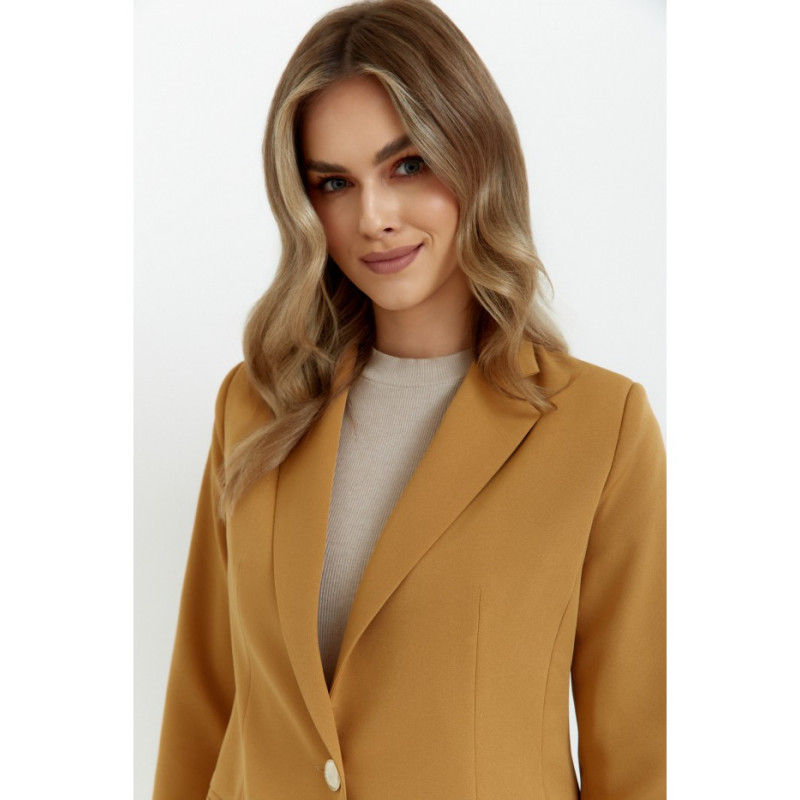 K141 Żakiet z ozdobnymi guzikami - cynamonowy