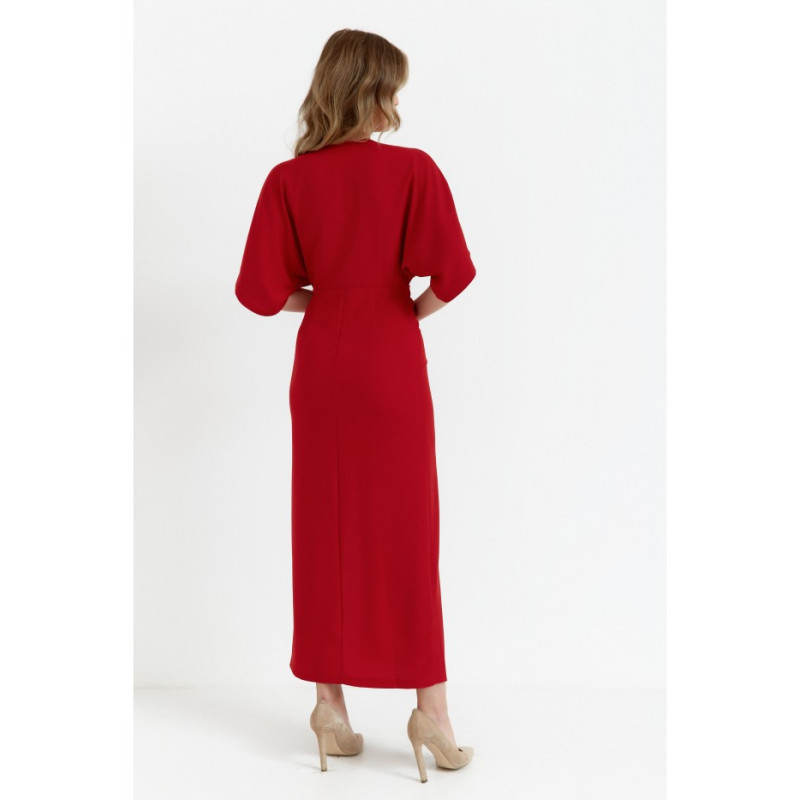 K163 Sukienka maxi - czerwona