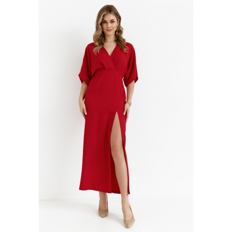 K163 Sukienka maxi - czerwona