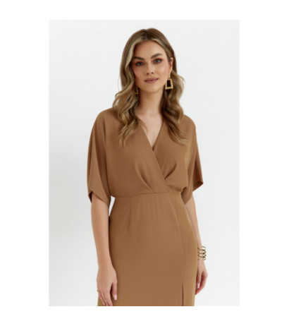 K163 Sukienka maxi - beżowa