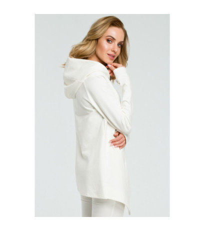 M390 Asymetryczna zasuwana bluzka - ecru