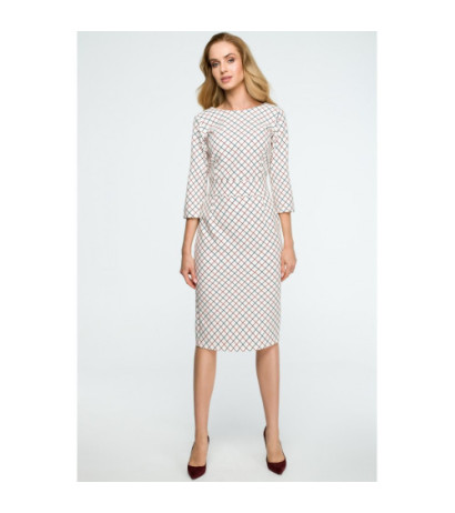 S118 Ołówkowa sukienka z guzikami z tyłu - model 1