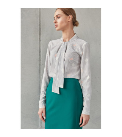 S129 Bluzka z wiązaniem pod szyją - model 2