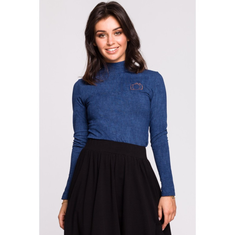 B129 Golf z haftem - denim