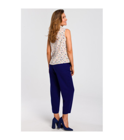 S188 Bluzka z kołnierzykiem bez rękawów - model 2