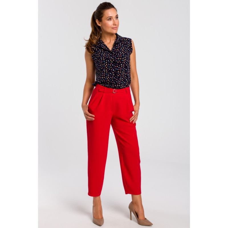 S188 Bluzka z kołnierzykiem bez rękawów - model 4