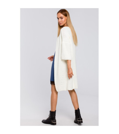 M472 Nietuzinkowy kardigan z krótkim rękawem - ecru