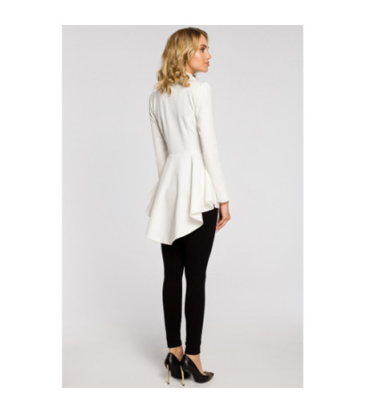 M165 Asymetryczny taliowany żakiet - ecru