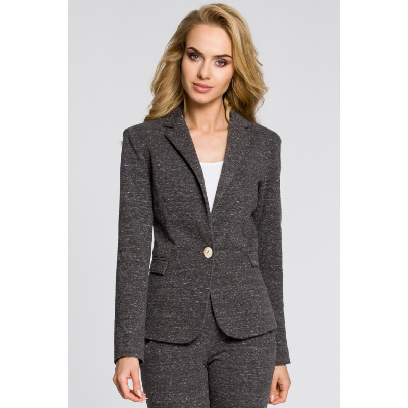 M197 Dresowy żakiet damski w eleganckim stylu - grafitowy