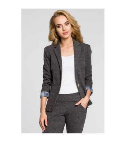 M197 Dresowy żakiet damski w eleganckim stylu - grafitowy