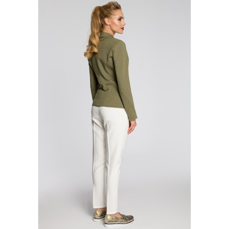 M243 Dopasowany żakiet zapinany na guzik - khaki