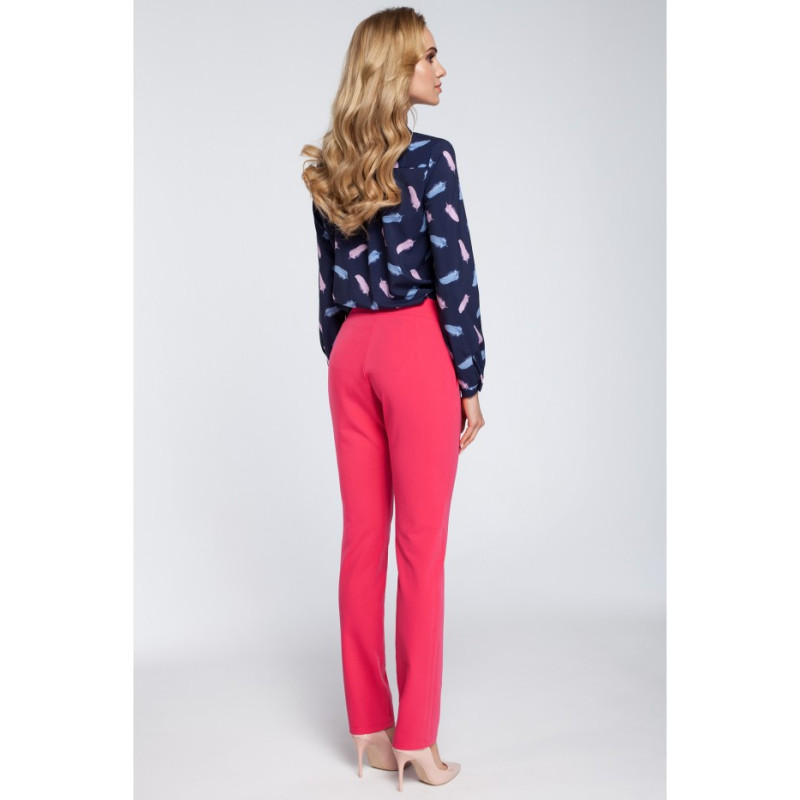 M303 Eleganckie spodnie cygaretki - różowe