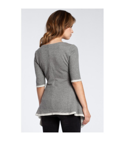 B041 Kobieca bluzka baskinka - szara
