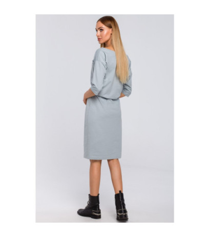 M478 Sukienka z kieszenią - kolor gołębi