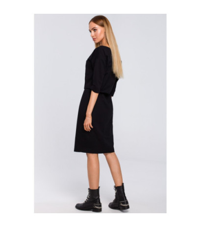 M478 Sukienka z kieszenią - czarna