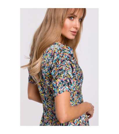 M506 Sukienka z marszczonymi rękawami - model 2