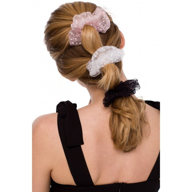 K068 Tiulowe gumki do włosów - zestaw 1 (3 szt.)